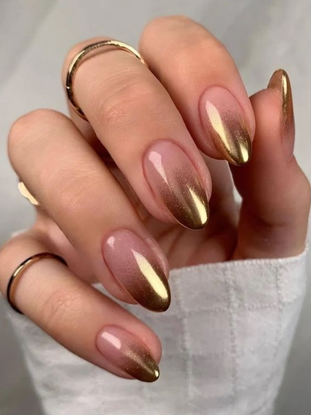 Copper Shimmer autumn nails