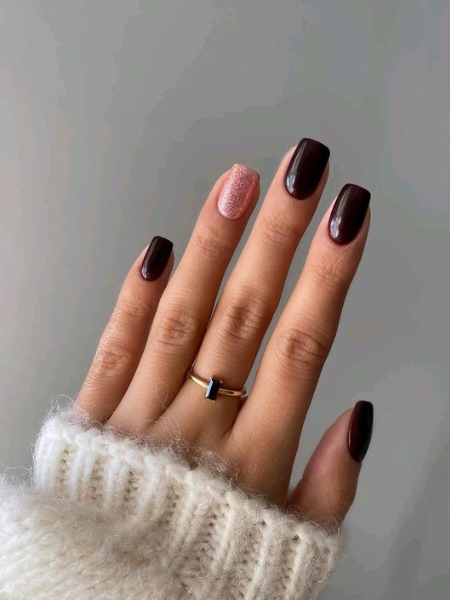 Burgundy nails for fall