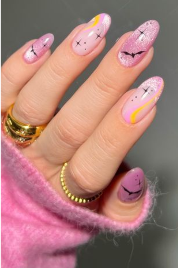 Halloween Bat Nails