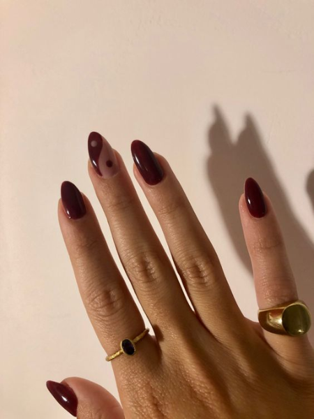 Burgundy nails for fall