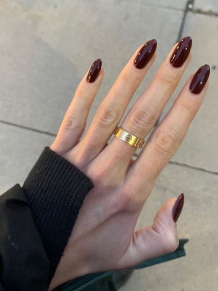 Deep Plum autumn nails