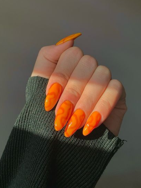 burnt orange nail ideas