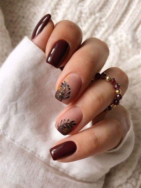 burgundy nail ideas