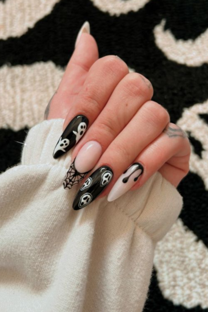 long Halloween nails