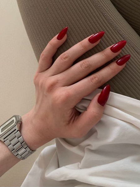 Cranberry Red fall nails