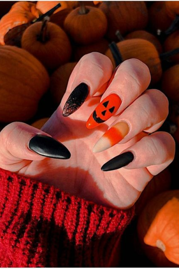 long Halloween nails