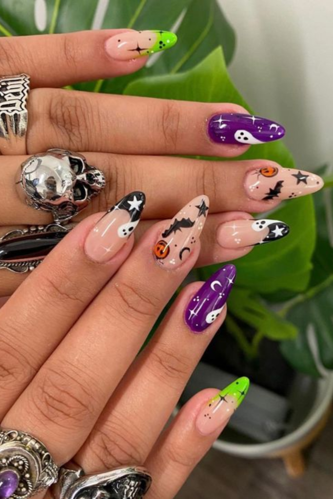 Halloween Nails That Are Colorful