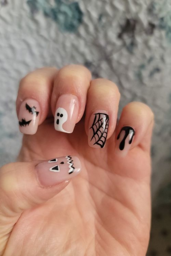 Halloween Bat Nails