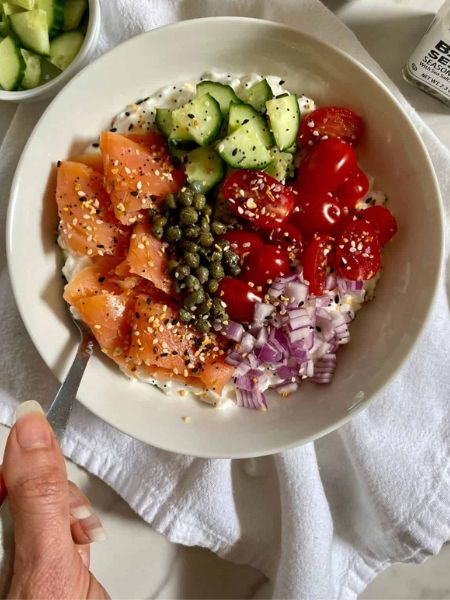 Savory Cottage Cheese Bowl
