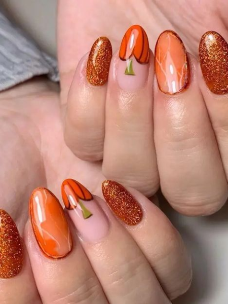 burnt orange nail ideas