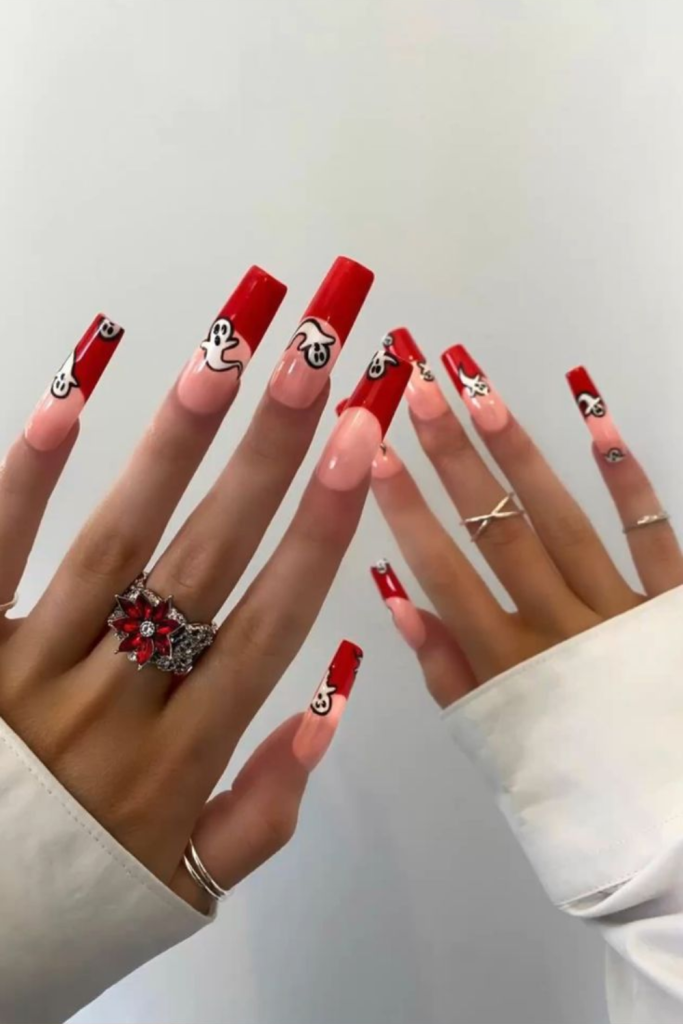 cute long Halloween nails