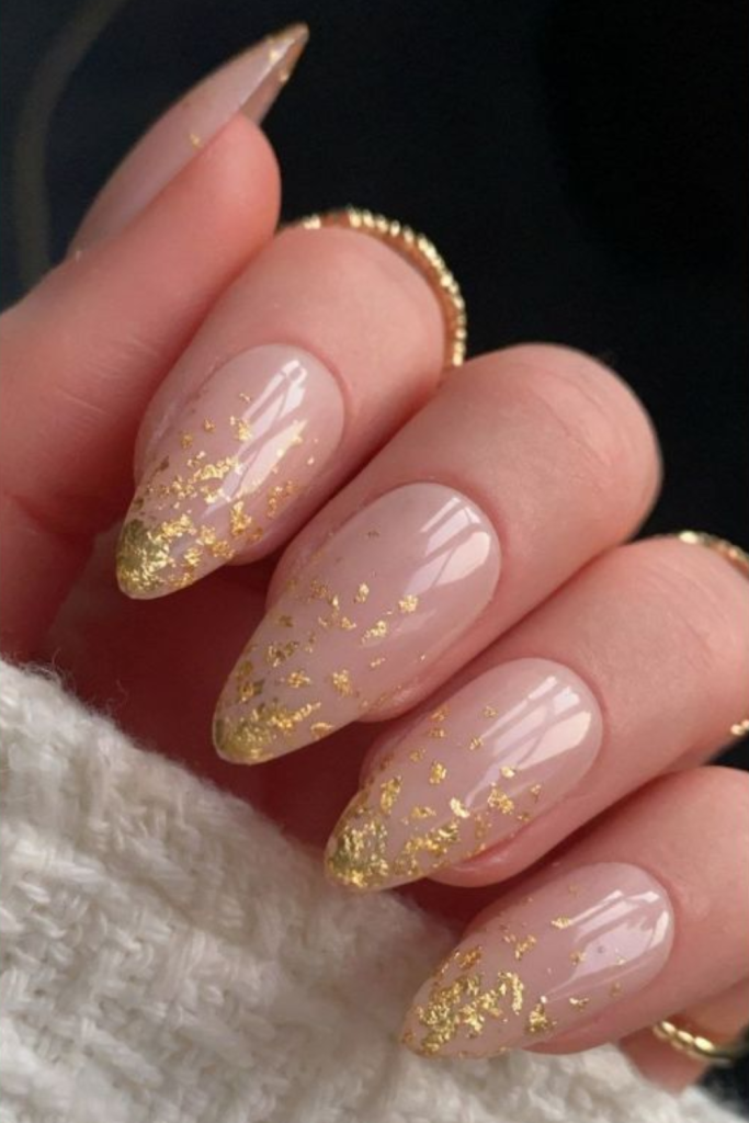 Gold Ombre Nails