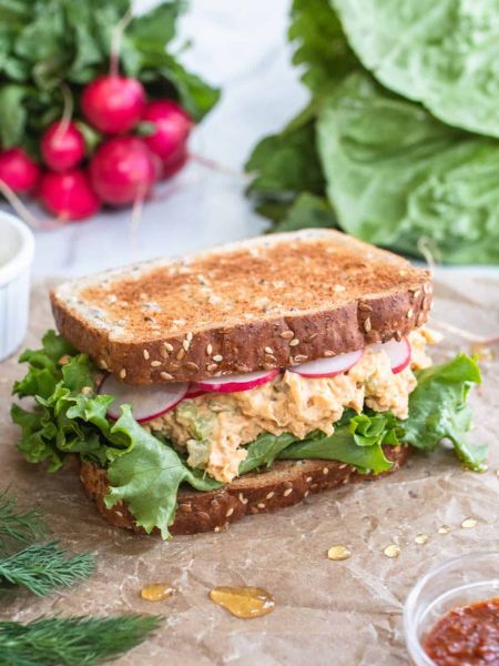 Harissa Chickpea Smash Sandwich
