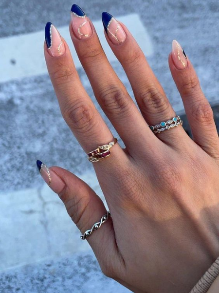 Midnight Blue dope nails