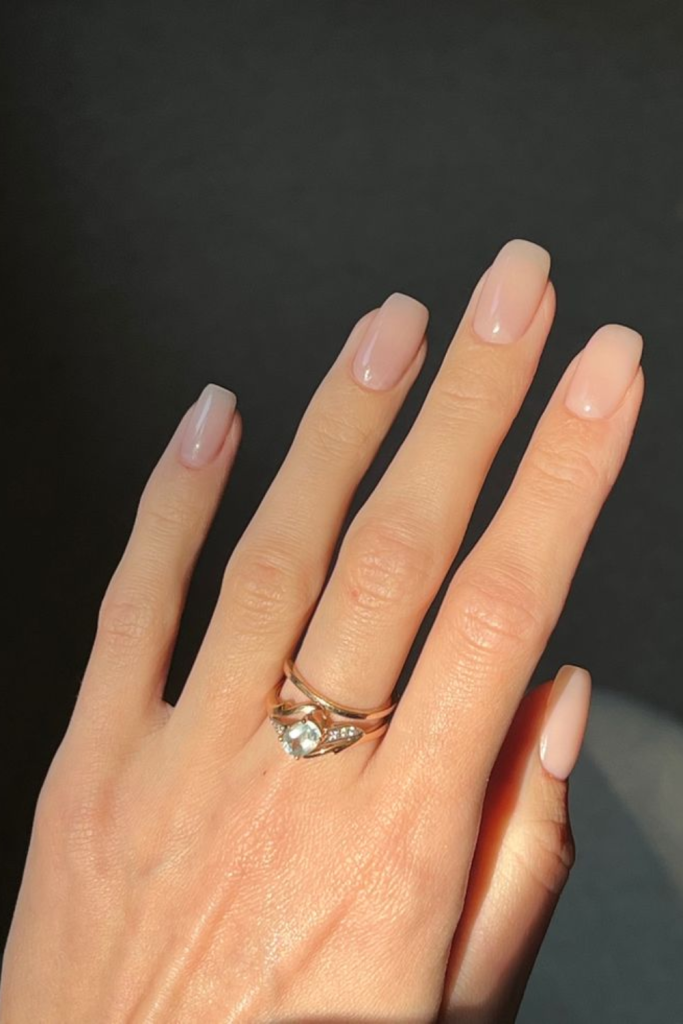 classic beige nails