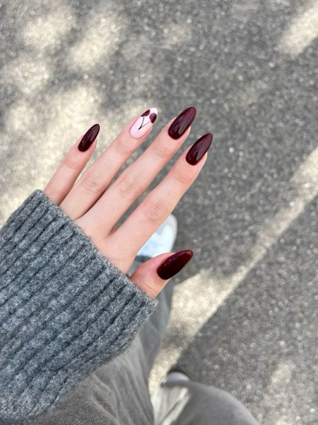 burgundy nail ideas