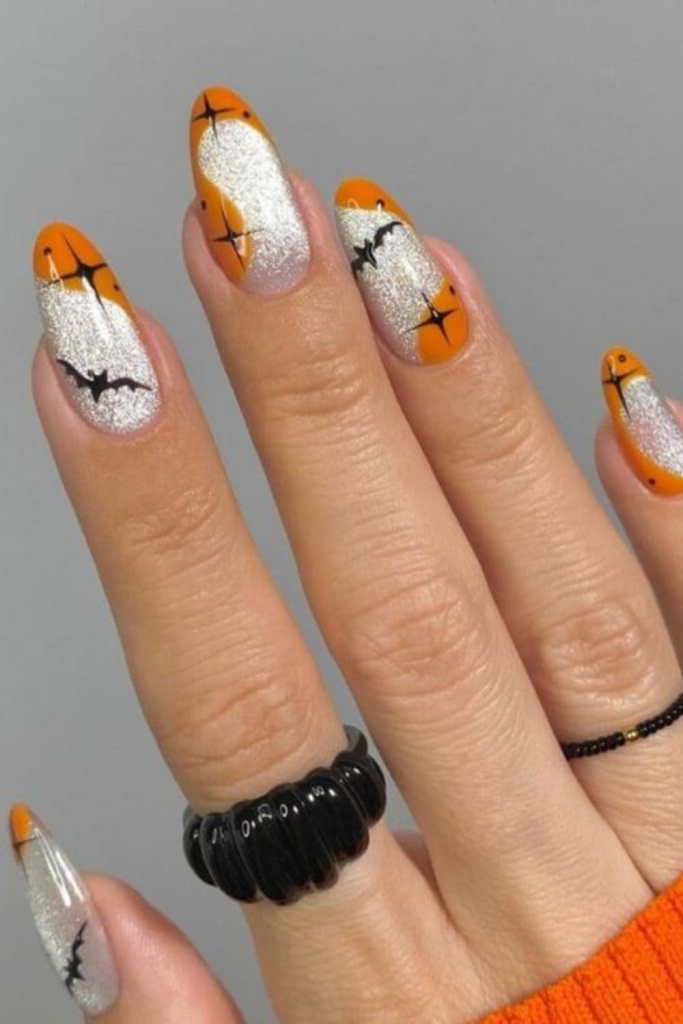 Halloween Bat Nails