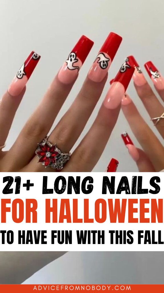 21+ long nails for Halloween to have fun with this fall