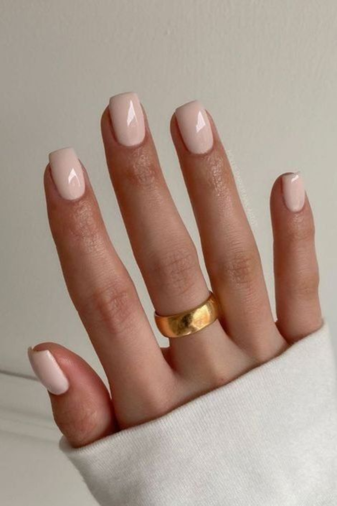 beige old money nails