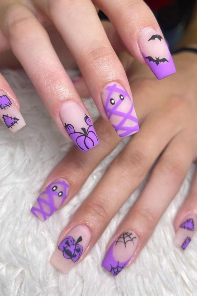 Halloween Bat Nails