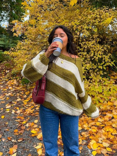 oversized sweater fall outfits	
