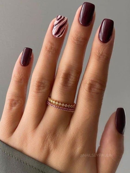 burgundy nail ideas
