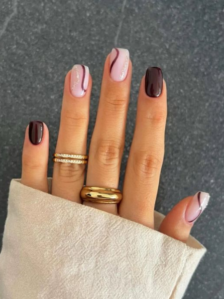 Burgundy nails for fall