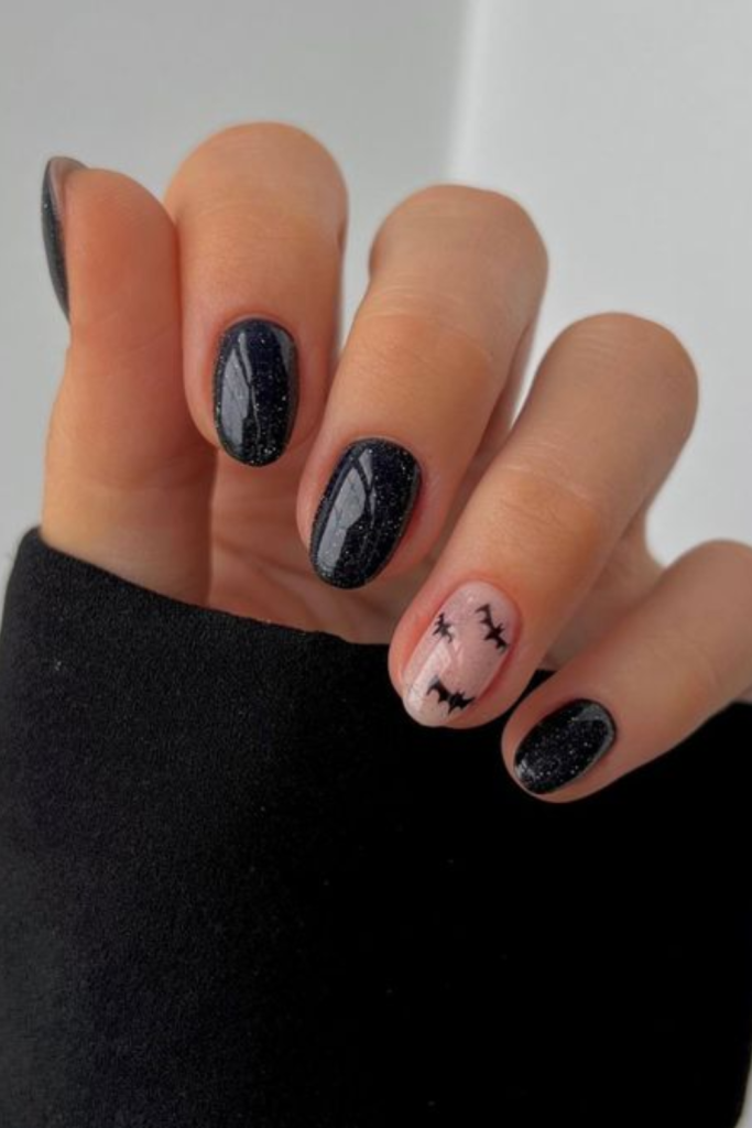 Halloween Bat Nails