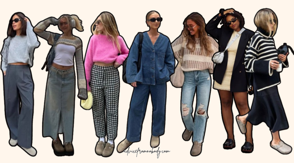 fall outfits with clogs