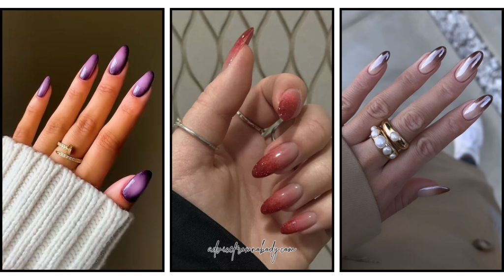 fall ombre nails 