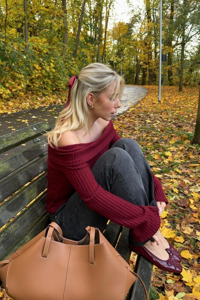 burgundy fall outfits