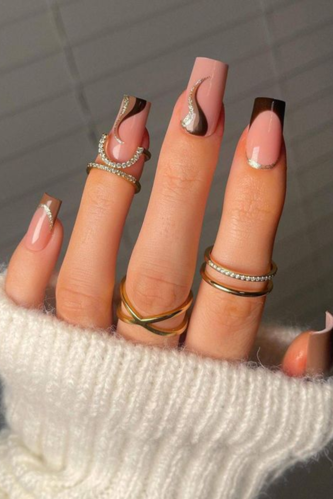 square fall nail ideas