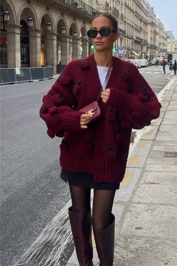 burgundy fall outfits