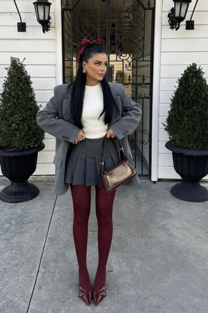 burgundy fall outfits
