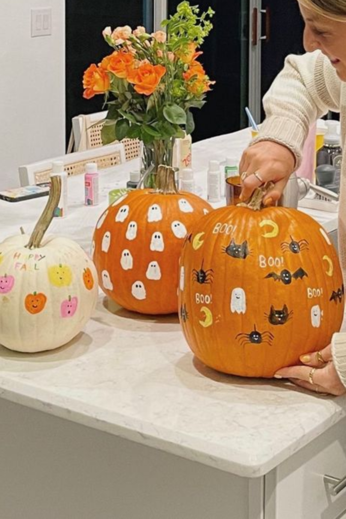 girly halloween painting	
