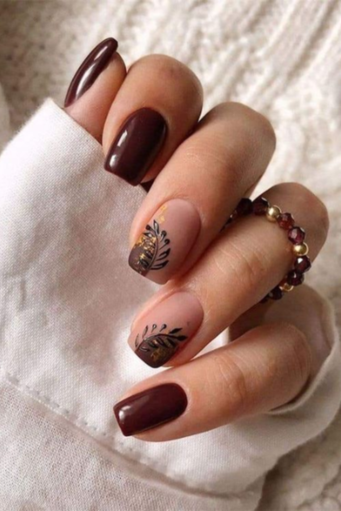 square fall nail ideas