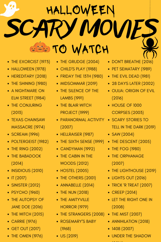 scary halloween movies to watch