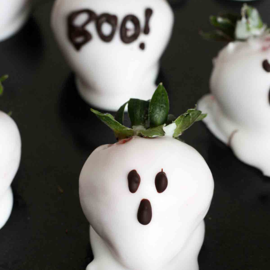 Chocolate Covered Strawberry Ghosts
