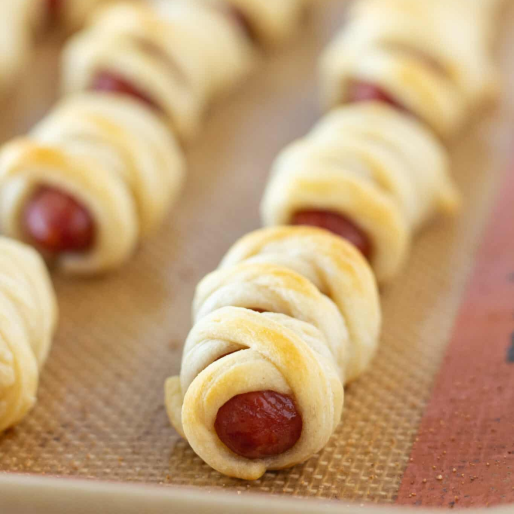 Mini Hot Dog Mummies