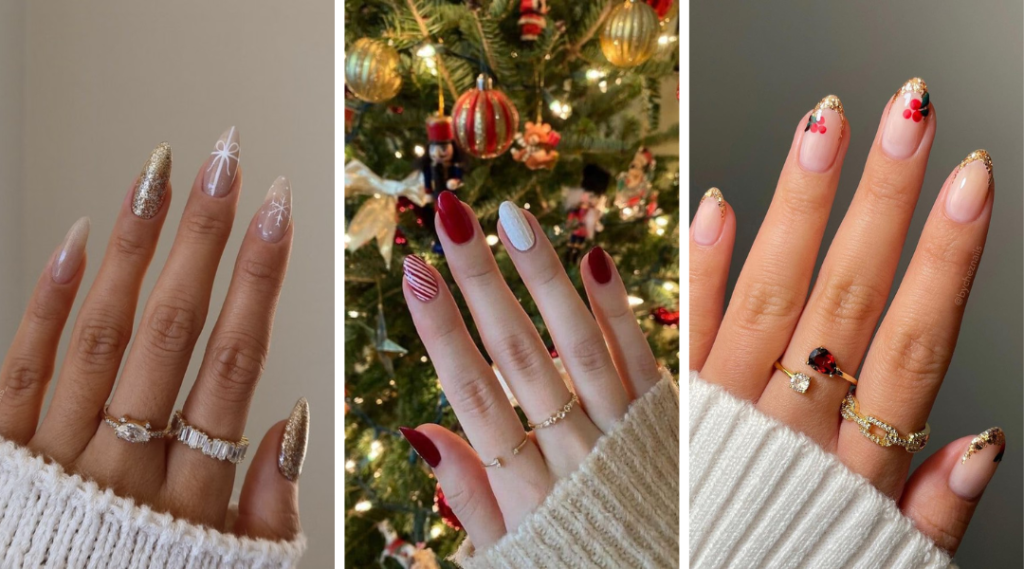 classy Christmas nails
