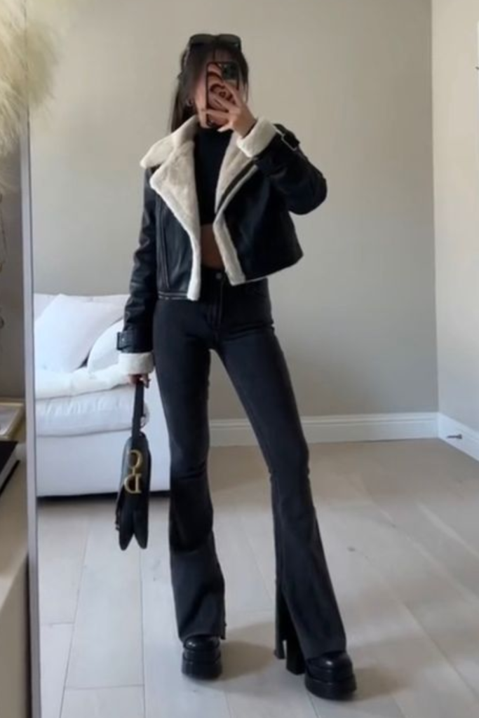 Sherpa Leather Jacket + Boots
