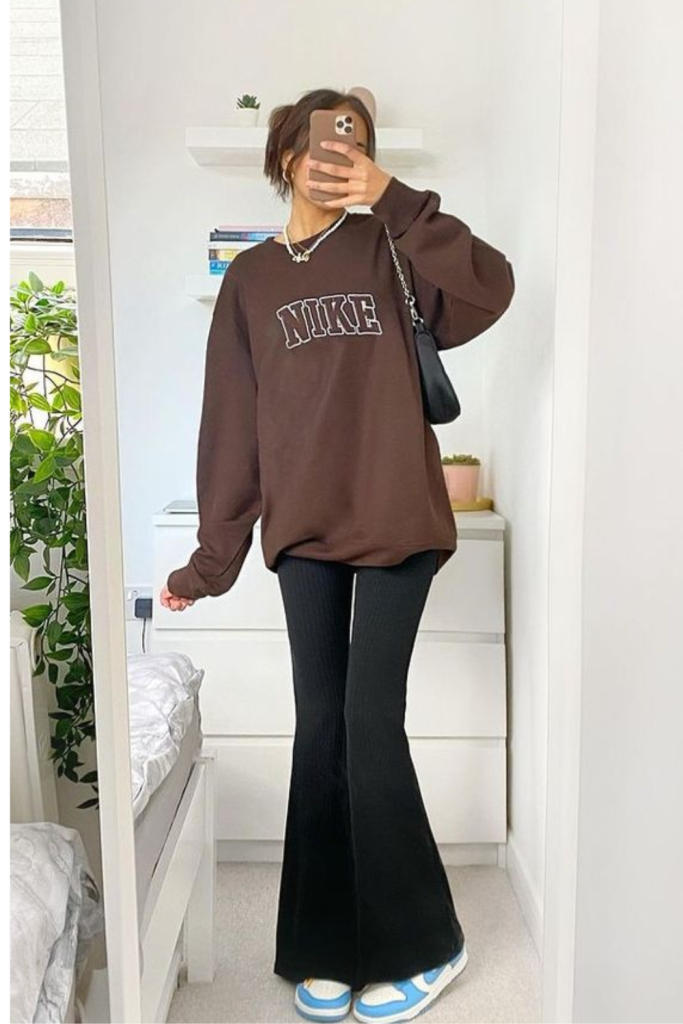 Oversized Sweatshirt + Sneakers
