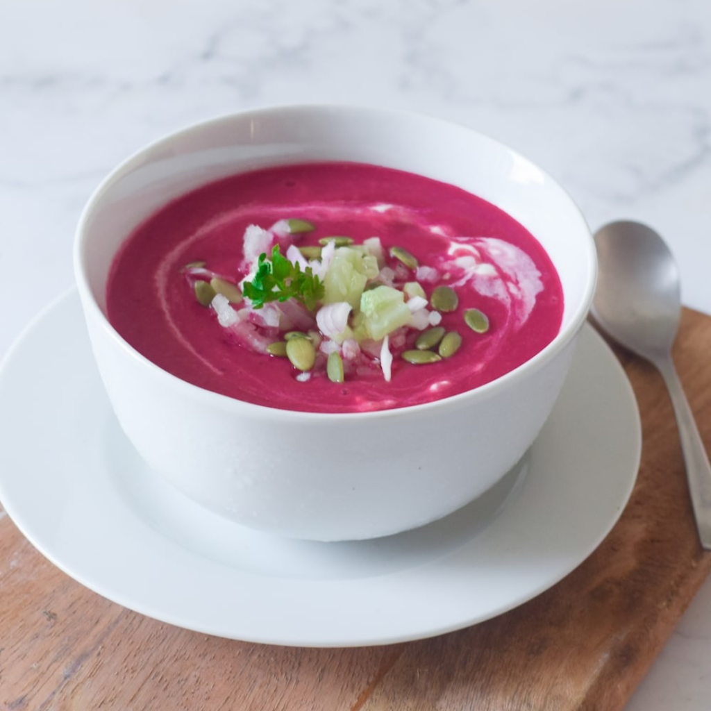 Beet Gazpacho with Pepitas