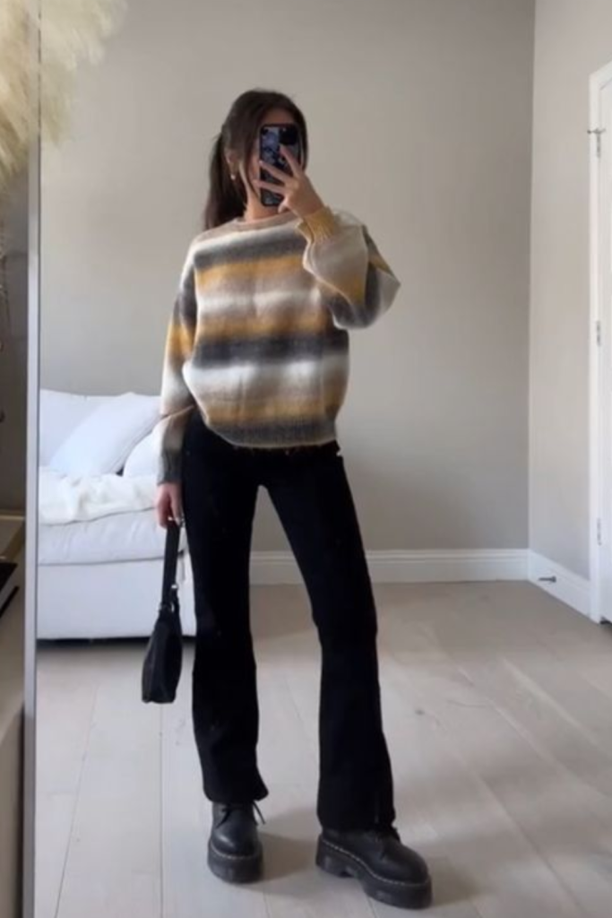 Fun Sweater + Doc Martens
