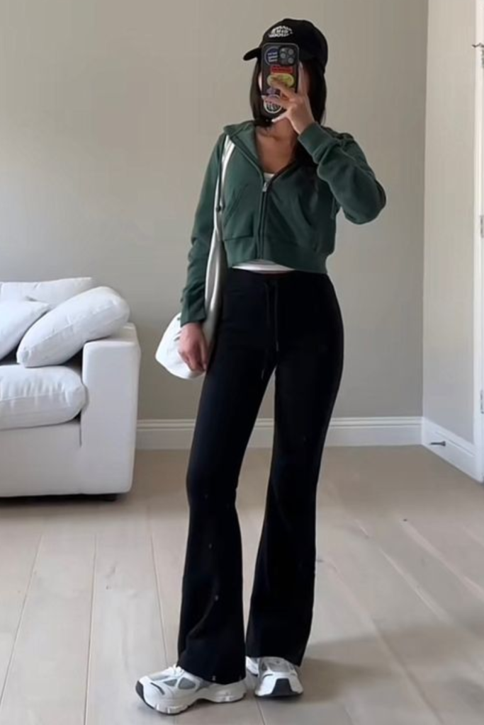 Zip-Up Hoodie + Sneakers
