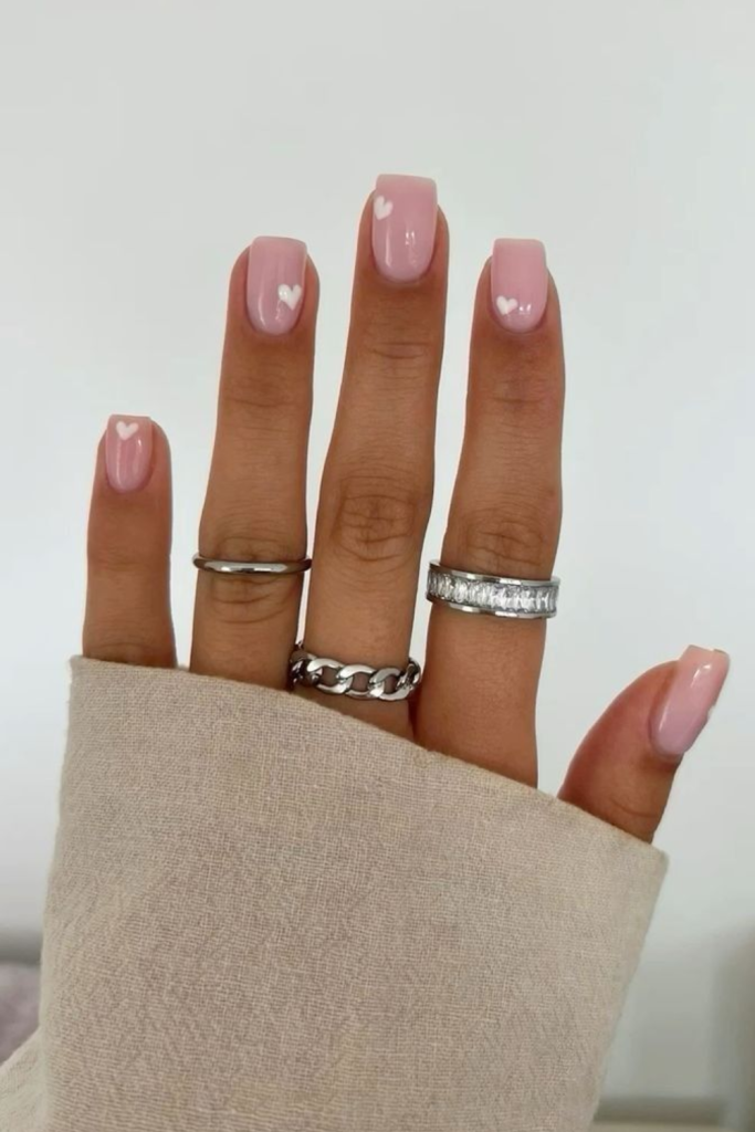 short valentines day nails