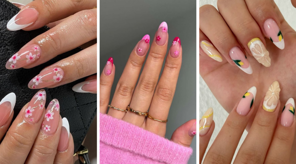 almond spring nail ideas