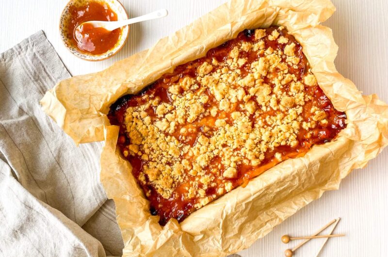 Peaches & Cream Crumble Bars