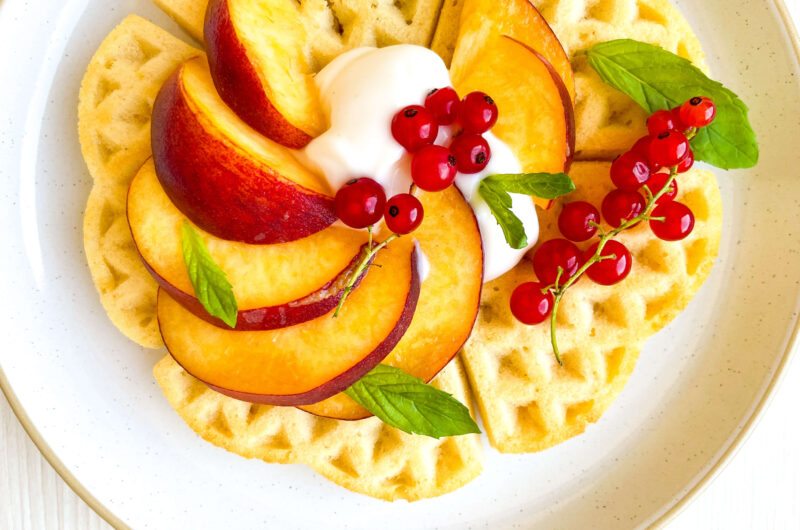 Peaches & Cream Buttermilk Waffles