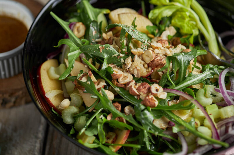 Apple-Celery Salad with Toasted Hazelnuts